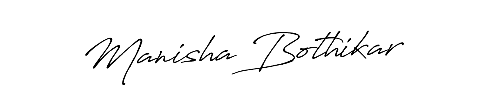 Make a beautiful signature design for name Manisha Bothikar. With this signature (Antro_Vectra_Bolder) style, you can create a handwritten signature for free. Manisha Bothikar signature style 7 images and pictures png