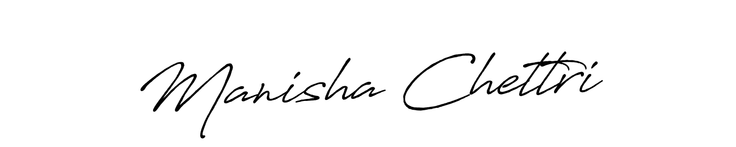 Also we have Manisha Chettri name is the best signature style. Create professional handwritten signature collection using Antro_Vectra_Bolder autograph style. Manisha Chettri signature style 7 images and pictures png