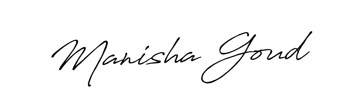 Also we have Manisha Goud name is the best signature style. Create professional handwritten signature collection using Antro_Vectra_Bolder autograph style. Manisha Goud signature style 7 images and pictures png