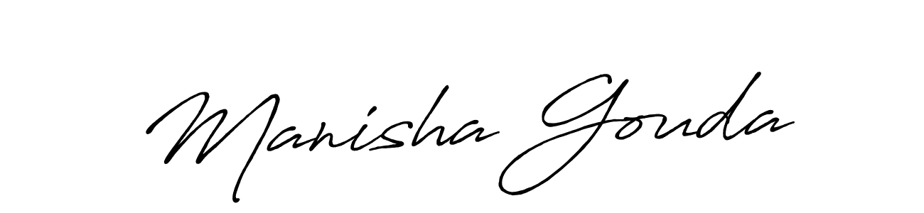 This is the best signature style for the Manisha Gouda name. Also you like these signature font (Antro_Vectra_Bolder). Mix name signature. Manisha Gouda signature style 7 images and pictures png