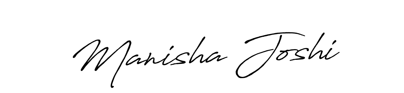 The best way (Antro_Vectra_Bolder) to make a short signature is to pick only two or three words in your name. The name Manisha Joshi include a total of six letters. For converting this name. Manisha Joshi signature style 7 images and pictures png