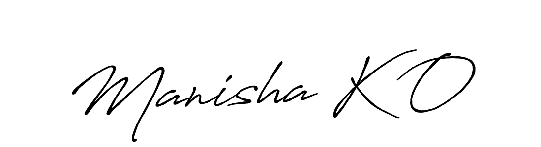 Also we have Manisha K O name is the best signature style. Create professional handwritten signature collection using Antro_Vectra_Bolder autograph style. Manisha K O signature style 7 images and pictures png