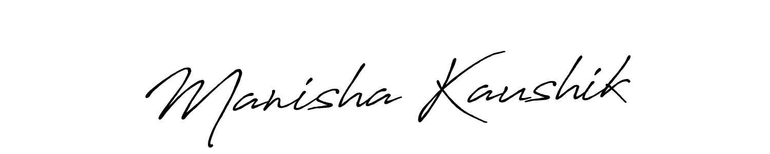 Manisha Kaushik stylish signature style. Best Handwritten Sign (Antro_Vectra_Bolder) for my name. Handwritten Signature Collection Ideas for my name Manisha Kaushik. Manisha Kaushik signature style 7 images and pictures png