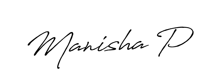 Similarly Antro_Vectra_Bolder is the best handwritten signature design. Signature creator online .You can use it as an online autograph creator for name Manisha P. Manisha P signature style 7 images and pictures png