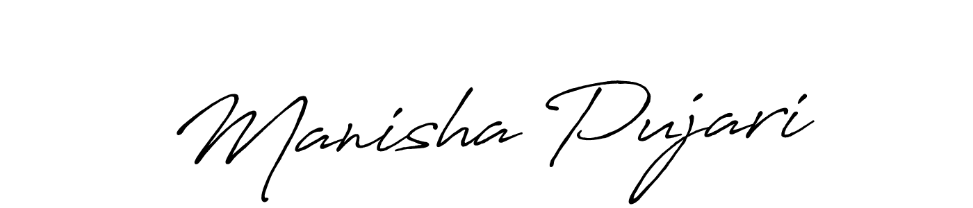 if you are searching for the best signature style for your name Manisha Pujari. so please give up your signature search. here we have designed multiple signature styles  using Antro_Vectra_Bolder. Manisha Pujari signature style 7 images and pictures png