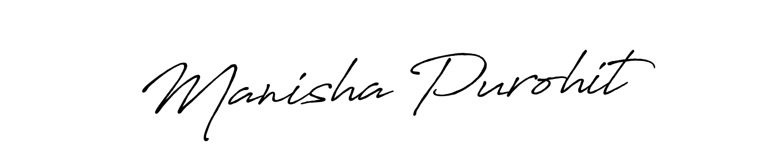 Design your own signature with our free online signature maker. With this signature software, you can create a handwritten (Antro_Vectra_Bolder) signature for name Manisha Purohit. Manisha Purohit signature style 7 images and pictures png