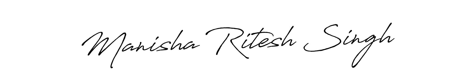 This is the best signature style for the Manisha Ritesh Singh name. Also you like these signature font (Antro_Vectra_Bolder). Mix name signature. Manisha Ritesh Singh signature style 7 images and pictures png