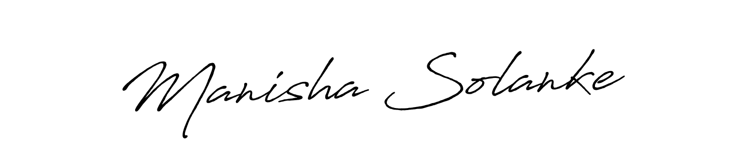 Manisha Solanke stylish signature style. Best Handwritten Sign (Antro_Vectra_Bolder) for my name. Handwritten Signature Collection Ideas for my name Manisha Solanke. Manisha Solanke signature style 7 images and pictures png