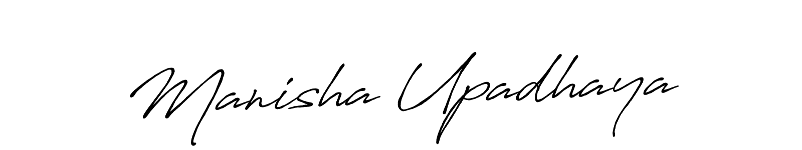 Antro_Vectra_Bolder is a professional signature style that is perfect for those who want to add a touch of class to their signature. It is also a great choice for those who want to make their signature more unique. Get Manisha Upadhaya name to fancy signature for free. Manisha Upadhaya signature style 7 images and pictures png