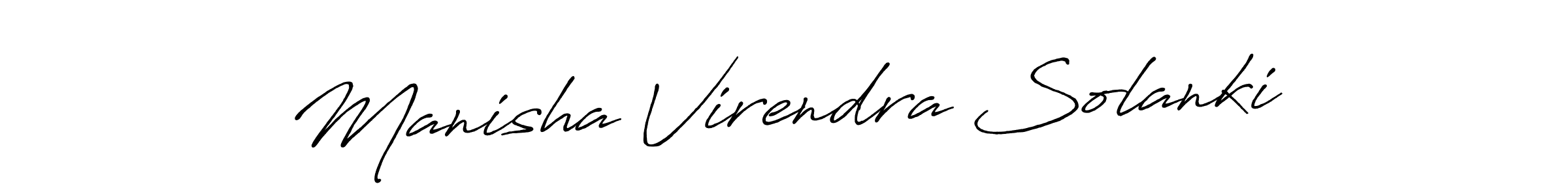 Design your own signature with our free online signature maker. With this signature software, you can create a handwritten (Antro_Vectra_Bolder) signature for name Manisha Virendra Solanki. Manisha Virendra Solanki signature style 7 images and pictures png