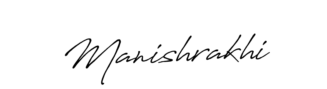 How to make Manishrakhi name signature. Use Antro_Vectra_Bolder style for creating short signs online. This is the latest handwritten sign. Manishrakhi signature style 7 images and pictures png