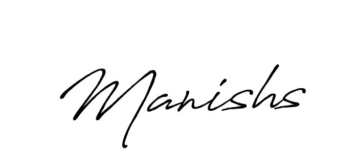 Create a beautiful signature design for name Manishs. With this signature (Antro_Vectra_Bolder) fonts, you can make a handwritten signature for free. Manishs signature style 7 images and pictures png