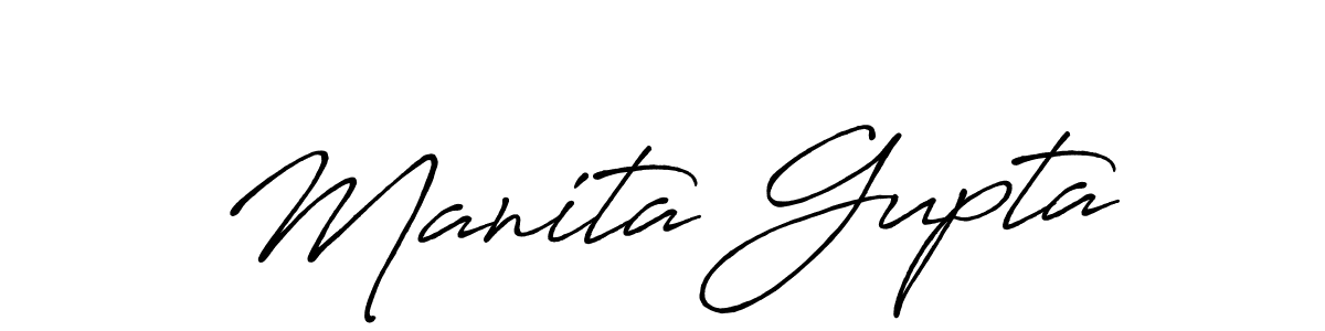 You should practise on your own different ways (Antro_Vectra_Bolder) to write your name (Manita Gupta) in signature. don't let someone else do it for you. Manita Gupta signature style 7 images and pictures png