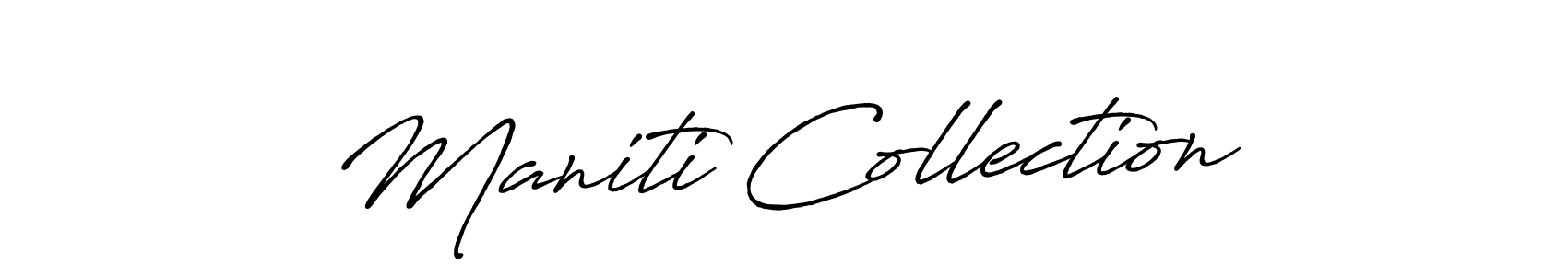 You should practise on your own different ways (Antro_Vectra_Bolder) to write your name (Maniti Collection) in signature. don't let someone else do it for you. Maniti Collection signature style 7 images and pictures png