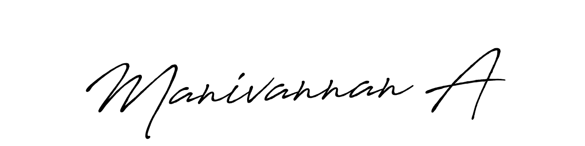 Create a beautiful signature design for name Manivannan A. With this signature (Antro_Vectra_Bolder) fonts, you can make a handwritten signature for free. Manivannan A signature style 7 images and pictures png