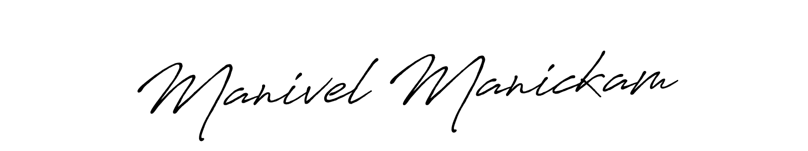 Make a beautiful signature design for name Manivel Manickam. With this signature (Antro_Vectra_Bolder) style, you can create a handwritten signature for free. Manivel Manickam signature style 7 images and pictures png