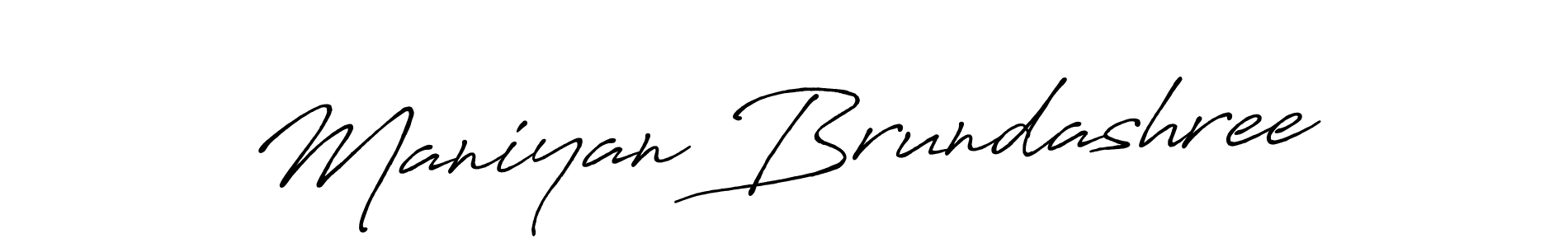 Design your own signature with our free online signature maker. With this signature software, you can create a handwritten (Antro_Vectra_Bolder) signature for name Maniyan Brundashree. Maniyan Brundashree signature style 7 images and pictures png