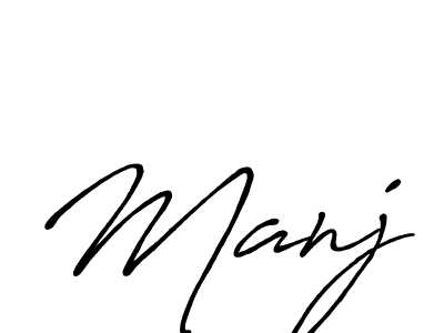 How to make Manj name signature. Use Antro_Vectra_Bolder style for creating short signs online. This is the latest handwritten sign. Manj signature style 7 images and pictures png