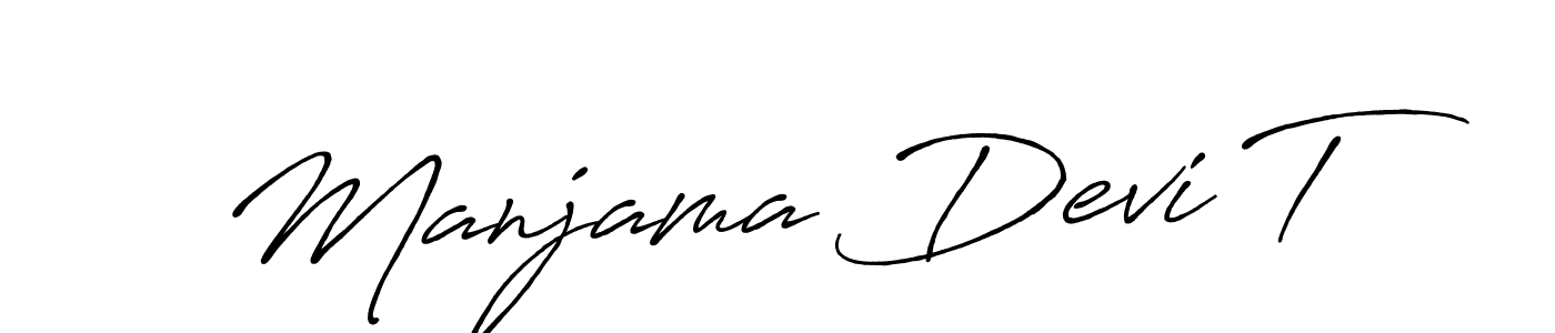 Antro_Vectra_Bolder is a professional signature style that is perfect for those who want to add a touch of class to their signature. It is also a great choice for those who want to make their signature more unique. Get Manjama Devi T name to fancy signature for free. Manjama Devi T signature style 7 images and pictures png