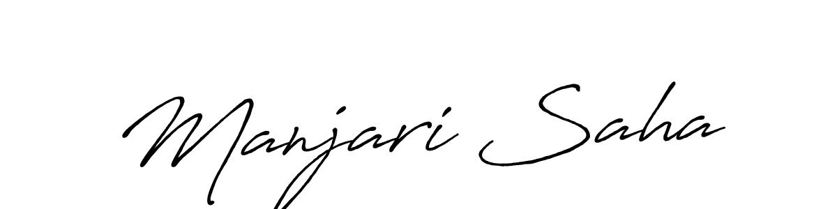 Use a signature maker to create a handwritten signature online. With this signature software, you can design (Antro_Vectra_Bolder) your own signature for name Manjari Saha. Manjari Saha signature style 7 images and pictures png