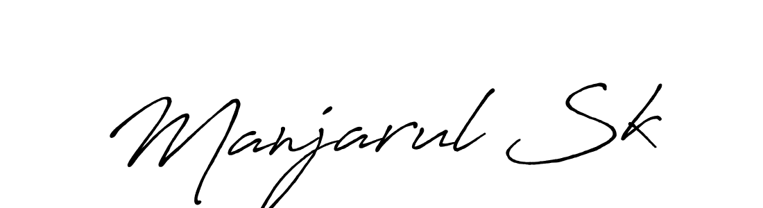 How to make Manjarul Sk signature? Antro_Vectra_Bolder is a professional autograph style. Create handwritten signature for Manjarul Sk name. Manjarul Sk signature style 7 images and pictures png