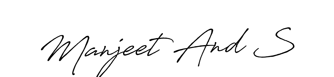 Once you've used our free online signature maker to create your best signature Antro_Vectra_Bolder style, it's time to enjoy all of the benefits that Manjeet And S name signing documents. Manjeet And S signature style 7 images and pictures png
