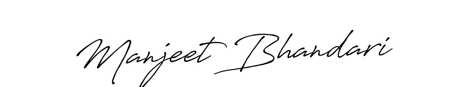 How to Draw Manjeet Bhandari signature style? Antro_Vectra_Bolder is a latest design signature styles for name Manjeet Bhandari. Manjeet Bhandari signature style 7 images and pictures png