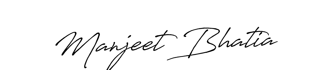 Use a signature maker to create a handwritten signature online. With this signature software, you can design (Antro_Vectra_Bolder) your own signature for name Manjeet Bhatia. Manjeet Bhatia signature style 7 images and pictures png