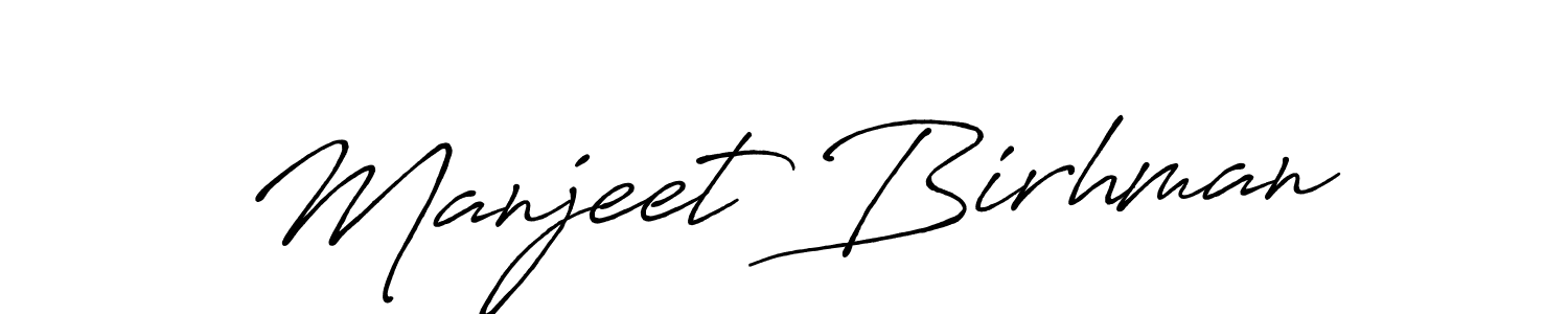 Use a signature maker to create a handwritten signature online. With this signature software, you can design (Antro_Vectra_Bolder) your own signature for name Manjeet Birhman. Manjeet Birhman signature style 7 images and pictures png