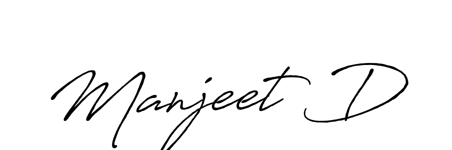 It looks lik you need a new signature style for name Manjeet D. Design unique handwritten (Antro_Vectra_Bolder) signature with our free signature maker in just a few clicks. Manjeet D signature style 7 images and pictures png