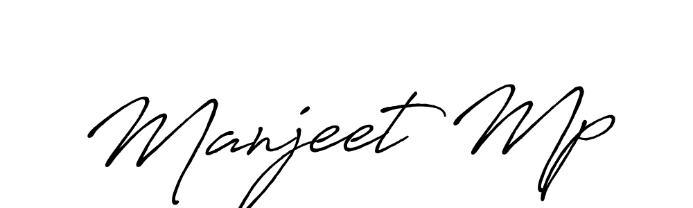 Use a signature maker to create a handwritten signature online. With this signature software, you can design (Antro_Vectra_Bolder) your own signature for name Manjeet Mp. Manjeet Mp signature style 7 images and pictures png