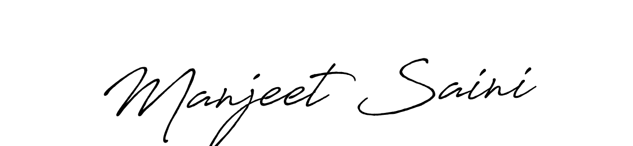 The best way (Antro_Vectra_Bolder) to make a short signature is to pick only two or three words in your name. The name Manjeet Saini include a total of six letters. For converting this name. Manjeet Saini signature style 7 images and pictures png
