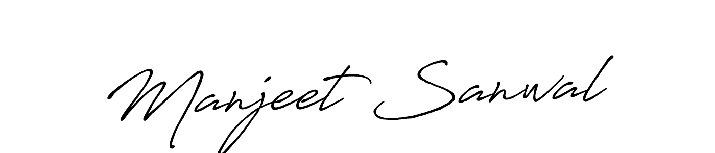 Manjeet Sanwal stylish signature style. Best Handwritten Sign (Antro_Vectra_Bolder) for my name. Handwritten Signature Collection Ideas for my name Manjeet Sanwal. Manjeet Sanwal signature style 7 images and pictures png