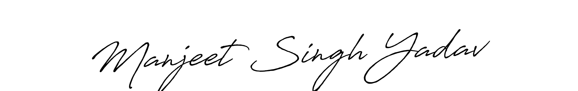 Make a beautiful signature design for name Manjeet Singh Yadav. With this signature (Antro_Vectra_Bolder) style, you can create a handwritten signature for free. Manjeet Singh Yadav signature style 7 images and pictures png