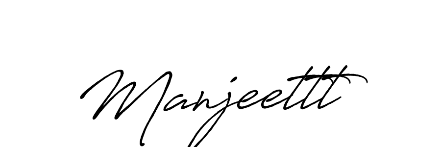 How to make Manjeettt name signature. Use Antro_Vectra_Bolder style for creating short signs online. This is the latest handwritten sign. Manjeettt signature style 7 images and pictures png