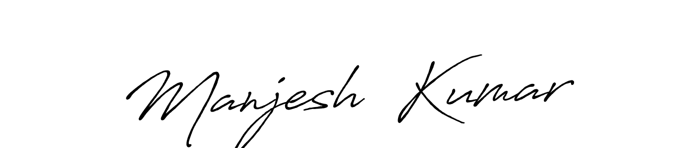 Antro_Vectra_Bolder is a professional signature style that is perfect for those who want to add a touch of class to their signature. It is also a great choice for those who want to make their signature more unique. Get Manjesh  Kumar name to fancy signature for free. Manjesh  Kumar signature style 7 images and pictures png