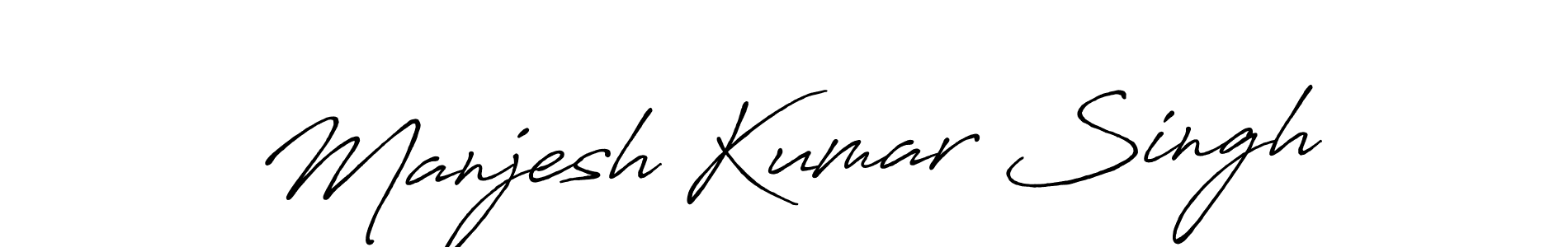 The best way (Antro_Vectra_Bolder) to make a short signature is to pick only two or three words in your name. The name Manjesh Kumar Singh include a total of six letters. For converting this name. Manjesh Kumar Singh signature style 7 images and pictures png