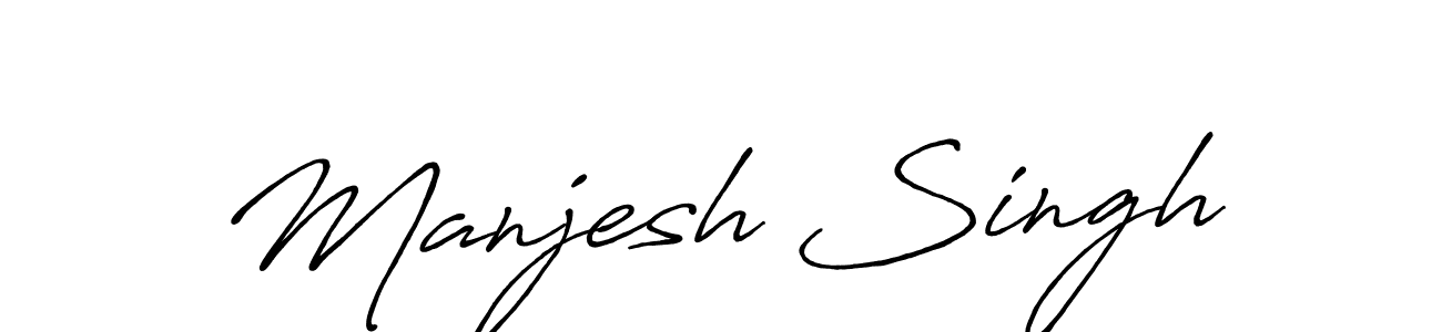 Use a signature maker to create a handwritten signature online. With this signature software, you can design (Antro_Vectra_Bolder) your own signature for name Manjesh Singh. Manjesh Singh signature style 7 images and pictures png