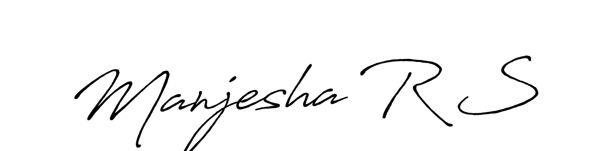 You should practise on your own different ways (Antro_Vectra_Bolder) to write your name (Manjesha R S) in signature. don't let someone else do it for you. Manjesha R S signature style 7 images and pictures png