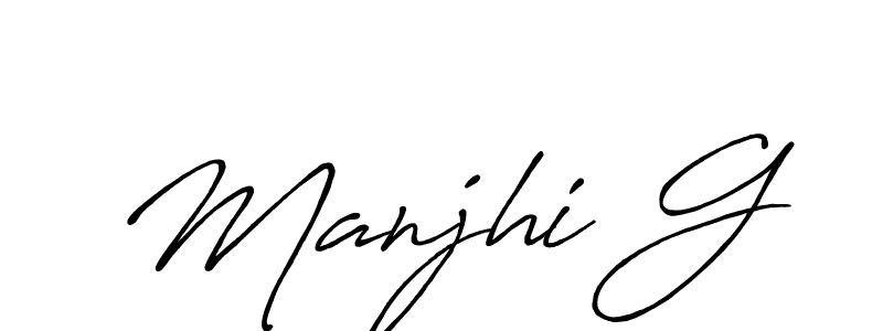 Also we have Manjhi G name is the best signature style. Create professional handwritten signature collection using Antro_Vectra_Bolder autograph style. Manjhi G signature style 7 images and pictures png