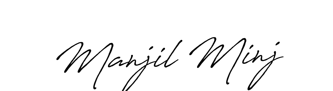 It looks lik you need a new signature style for name Manjil Minj. Design unique handwritten (Antro_Vectra_Bolder) signature with our free signature maker in just a few clicks. Manjil Minj signature style 7 images and pictures png