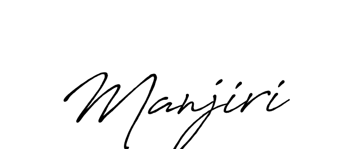 Create a beautiful signature design for name Manjiri. With this signature (Antro_Vectra_Bolder) fonts, you can make a handwritten signature for free. Manjiri signature style 7 images and pictures png