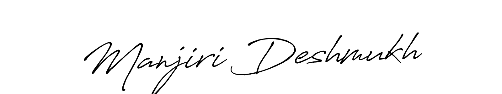 How to make Manjiri Deshmukh signature? Antro_Vectra_Bolder is a professional autograph style. Create handwritten signature for Manjiri Deshmukh name. Manjiri Deshmukh signature style 7 images and pictures png