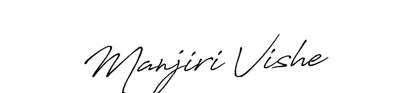 The best way (Antro_Vectra_Bolder) to make a short signature is to pick only two or three words in your name. The name Manjiri Vishe include a total of six letters. For converting this name. Manjiri Vishe signature style 7 images and pictures png