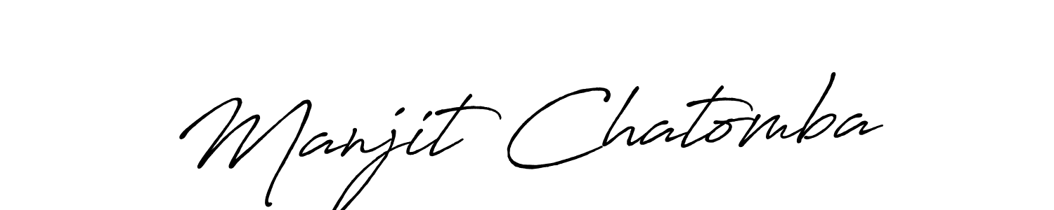 Manjit Chatomba stylish signature style. Best Handwritten Sign (Antro_Vectra_Bolder) for my name. Handwritten Signature Collection Ideas for my name Manjit Chatomba. Manjit Chatomba signature style 7 images and pictures png