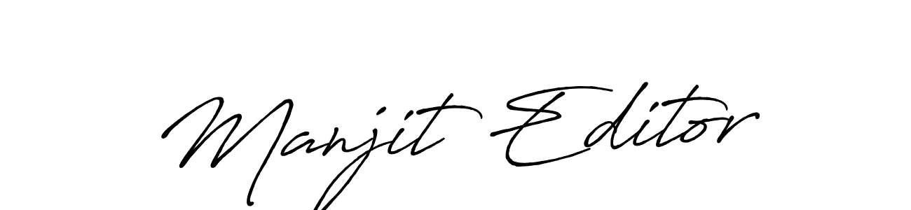 Also You can easily find your signature by using the search form. We will create Manjit Editor name handwritten signature images for you free of cost using Antro_Vectra_Bolder sign style. Manjit Editor signature style 7 images and pictures png