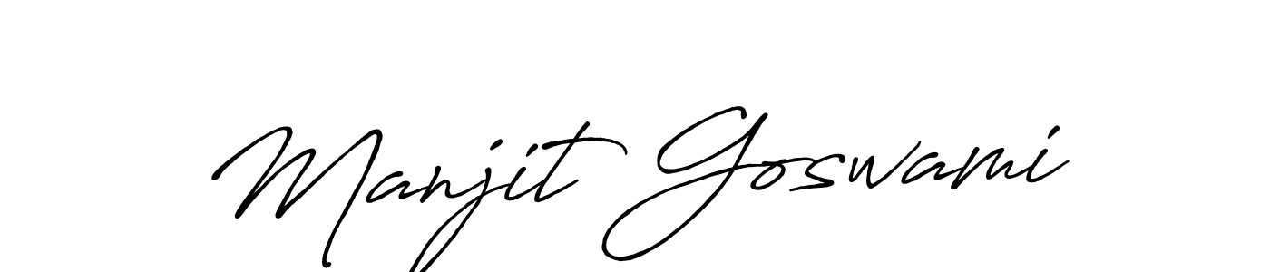 Manjit Goswami stylish signature style. Best Handwritten Sign (Antro_Vectra_Bolder) for my name. Handwritten Signature Collection Ideas for my name Manjit Goswami. Manjit Goswami signature style 7 images and pictures png