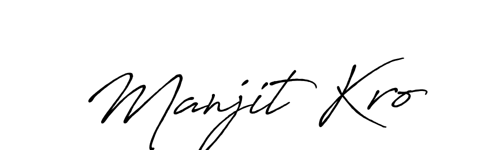 Also You can easily find your signature by using the search form. We will create Manjit Kro name handwritten signature images for you free of cost using Antro_Vectra_Bolder sign style. Manjit Kro signature style 7 images and pictures png