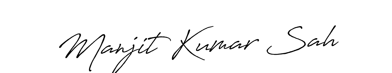 You should practise on your own different ways (Antro_Vectra_Bolder) to write your name (Manjit Kumar Sah) in signature. don't let someone else do it for you. Manjit Kumar Sah signature style 7 images and pictures png