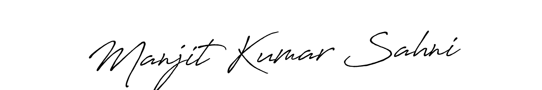 How to make Manjit Kumar Sahni signature? Antro_Vectra_Bolder is a professional autograph style. Create handwritten signature for Manjit Kumar Sahni name. Manjit Kumar Sahni signature style 7 images and pictures png